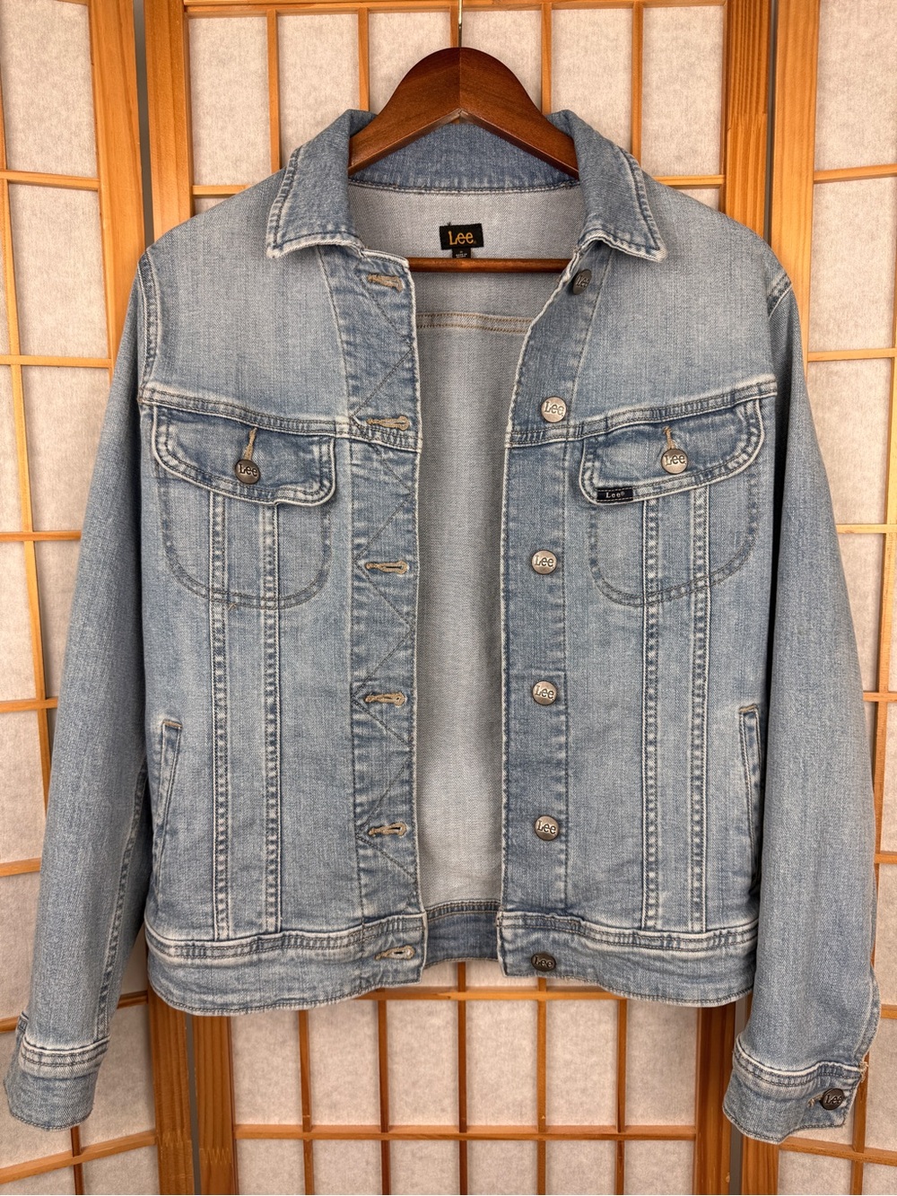 Lee Light Wash Denim Trucker Jacket Women's Size S Blue